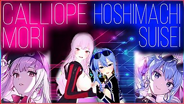 Hololive - Calliope Mori & Hoshimachi Suisei HD Hentai 変態 (R-18 Koikatsu MMD Anime Vtuber Waifu)