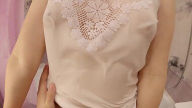 Stepsister in a Wet T-shirt Cums