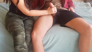 MY GIRLFRIEND'S SISTER comes to Visit me - Ends up with Milk inside