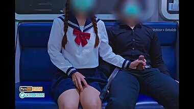 4K Thai Cut, Horny Risa Gets Fucked on a Train [thai Amateur] Creampie.