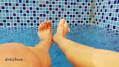 Feet in the Pool with Water